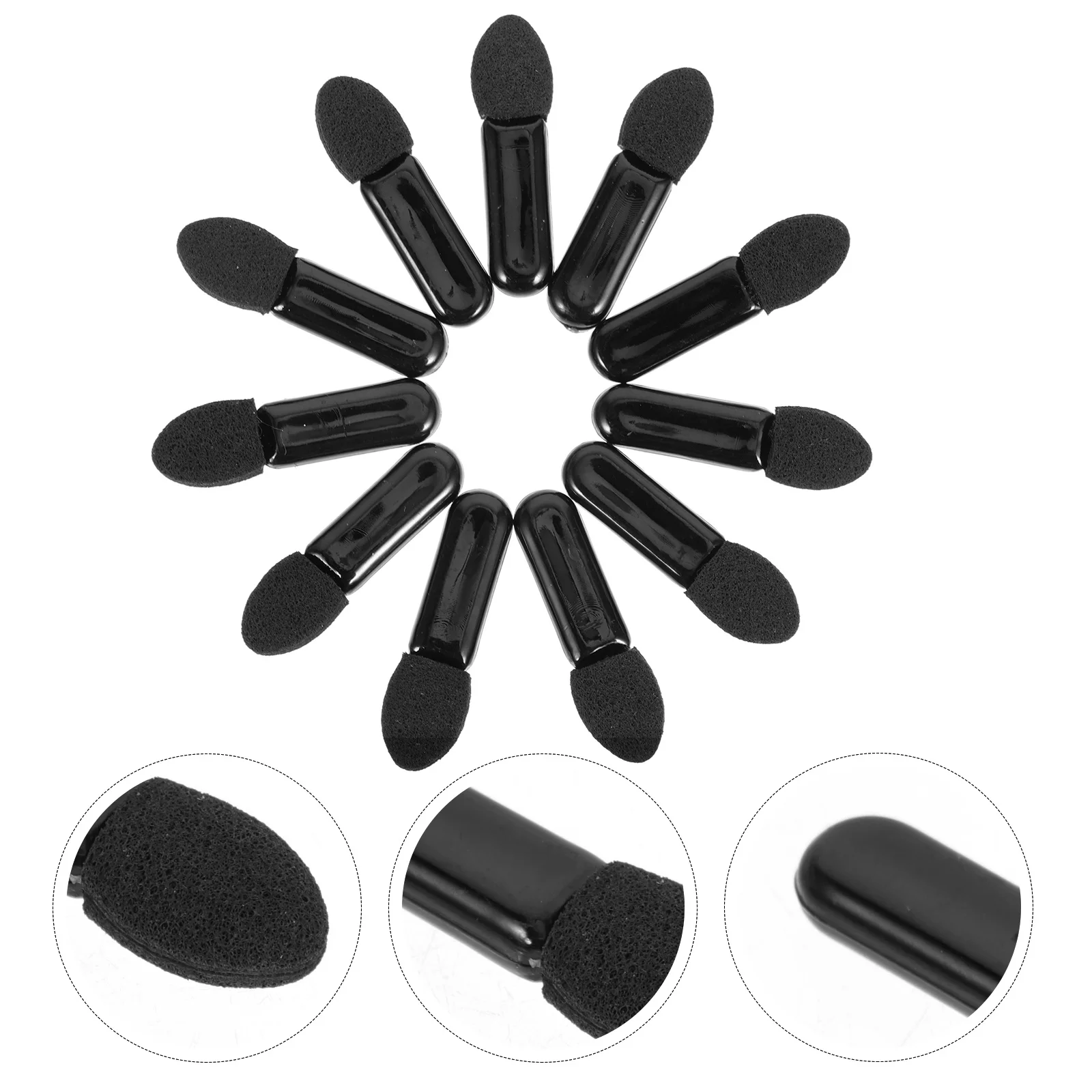 Zestaw 100 aplikatorów do makijażu, miękkie końcówki, nie rysują, zapewniają pewny uchwyt, idealne do cieni do powiek, szminek i balsamów.