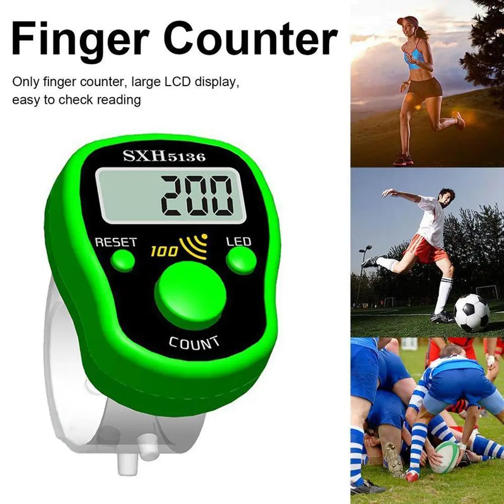 Mini Stitch Finger Counter Pedometer Rows Knitting Markers Digital Display High Light Distance Counting Tool Hands Accessories