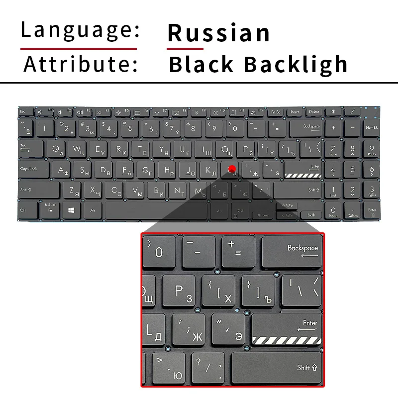 US/RU/SP Keyboard For ASUS Pro 15 M3500 M3500Q/QA/U FL8850U FL8850I K6500 K6500Z Pro 16X M7600 M6500 M6500Q K3500/P X3500/PH