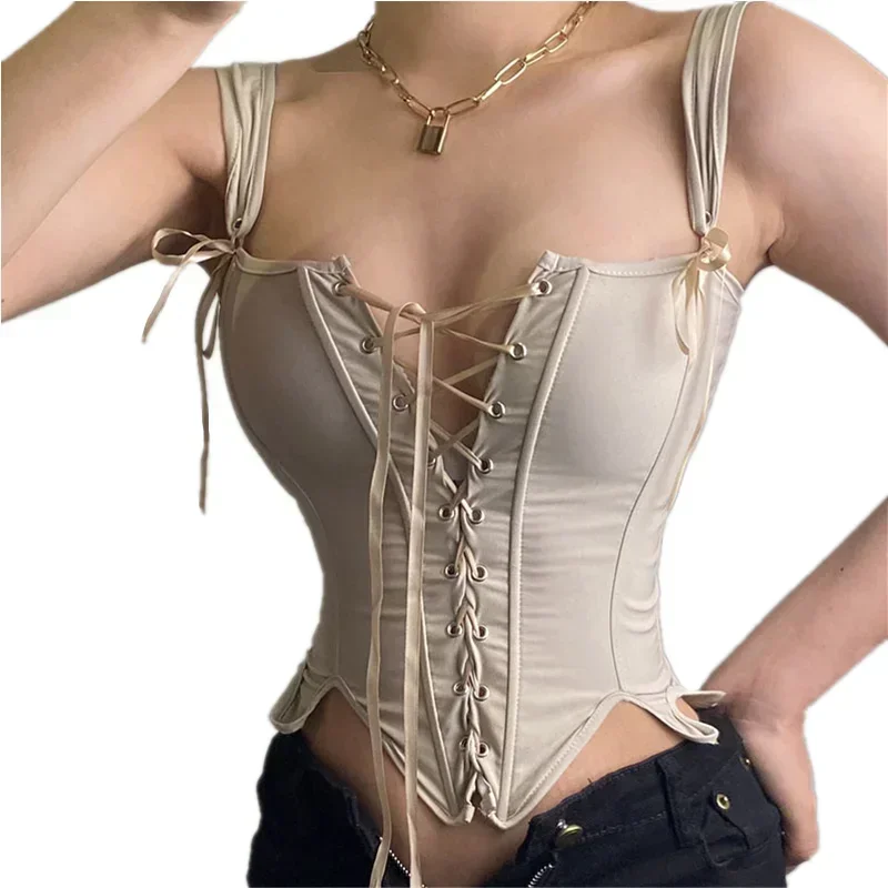 Fashion Shirt Ladies Bustier Corset Ropa Mujer y2k Shapers Casual Tanks Top Women Clothes Camis Waist Trainer Streetwear Blusas