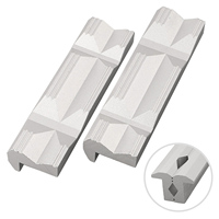 1pair 4/5/6/7/8 Inch V-clip CNC Milling Steel Vise Hard Jaw Fixture V-Type Jaw Aluminum Alloy Vise Jaws Hand Tools