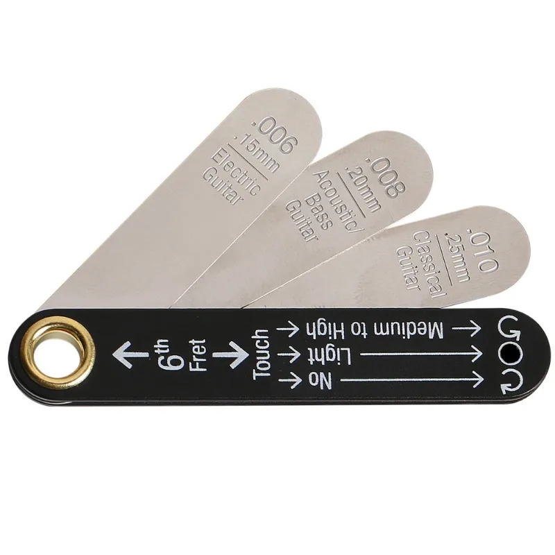 Professional Guitar Setup Measuring Ruler Portable Neck Relief Gauge String Action Adjustment Tool for Guitar Bass Maintenance