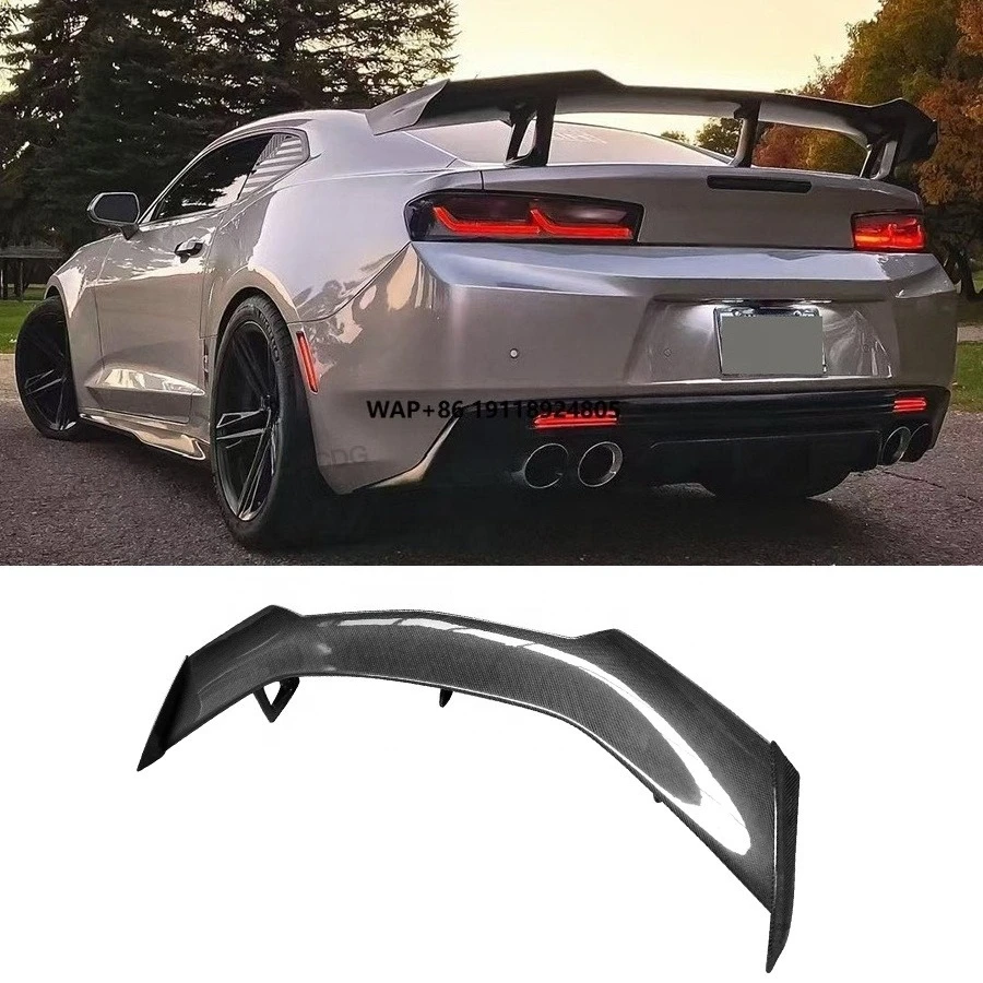 

Carbon Fiber Rear Spoiler for Camaro 6 Generation 2016-2018 ZL1 1LE Style Real Carbon Fiber Car Bodykit Including