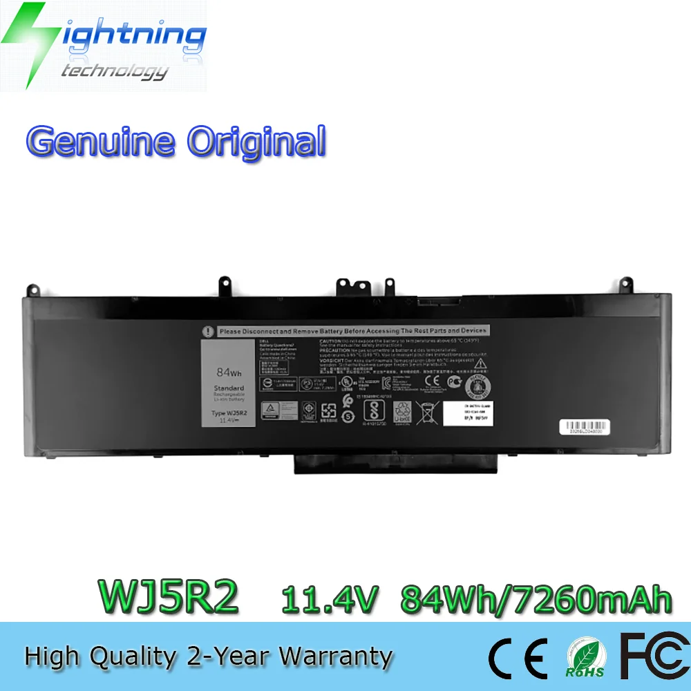 New WJ5R2 84Wh Original Laptop Battery for Dell Latitude E5570 Precision 3510 P48F 04F5Y 4F5YV