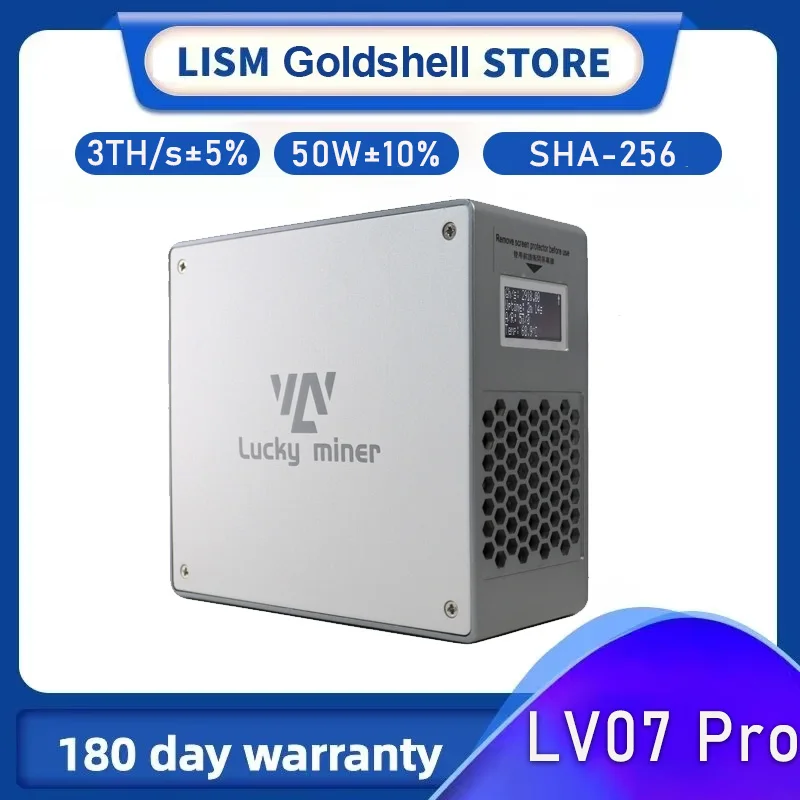 

New Lucky Miner LV07 Pro 3th/s 50W Bitcoin Sha256 Algorithm Crypto Miner BTC Solo Lottery BTC Miner With Original Power Supply