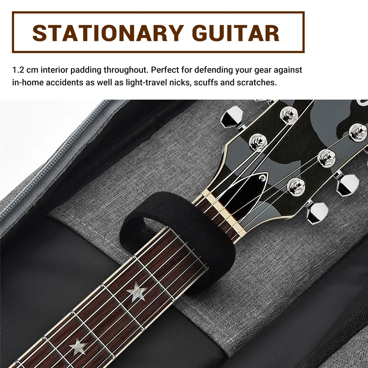 Bolsa de concierto para guitarra eléctrica, relleno de 12MM, doble hombro ajustable para guitarra eléctrica, bajo, guitarra clásica y más