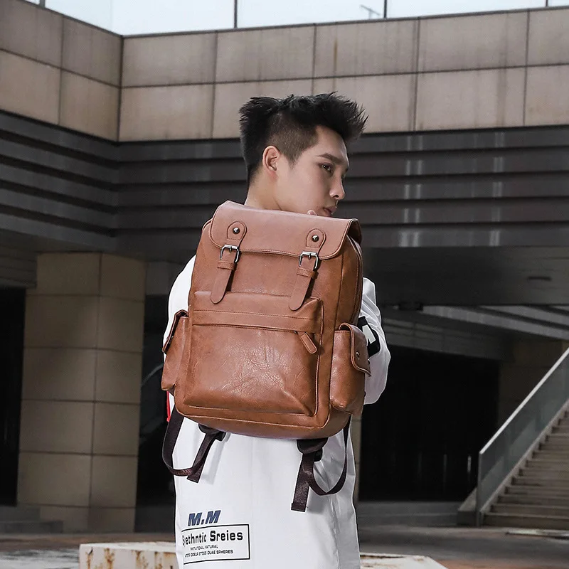 

New Men's Casual Flip Backpack Fashion Going Sports Backpack Business Travel Computer Bag