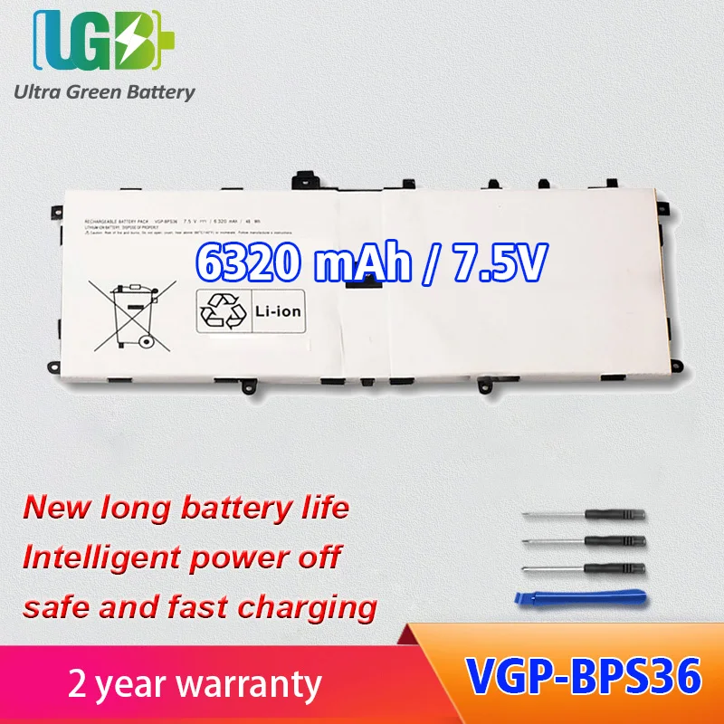 

UGB New VGP-BPS36 Battery Replacement For Sony Vaio Duo 13 SVD13211CG SVD132A14W SVD1321M2EW Svd1323xpgb Svd132a14w