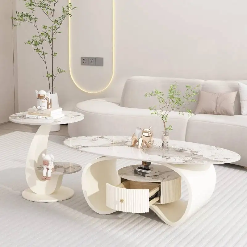 

Unique Italian Coffee Table Decoration Beige Minimalist Nordic Coffee Table Modern Space Saving Stoliki Kawowe Furniture Home