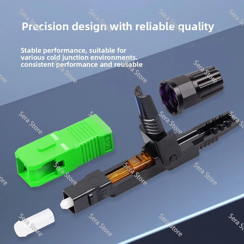 Optical Fiber Cold Connector SC Butcher Optical Fiber Quick Connector SC-APC Square Head Cold Connector