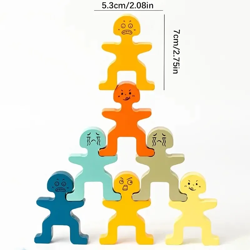 Houten leuke puzzel bordspel balansspeelgoed, hands-on balanstraining speelgoed, ouder-Youngsters interactieve schurk Domino