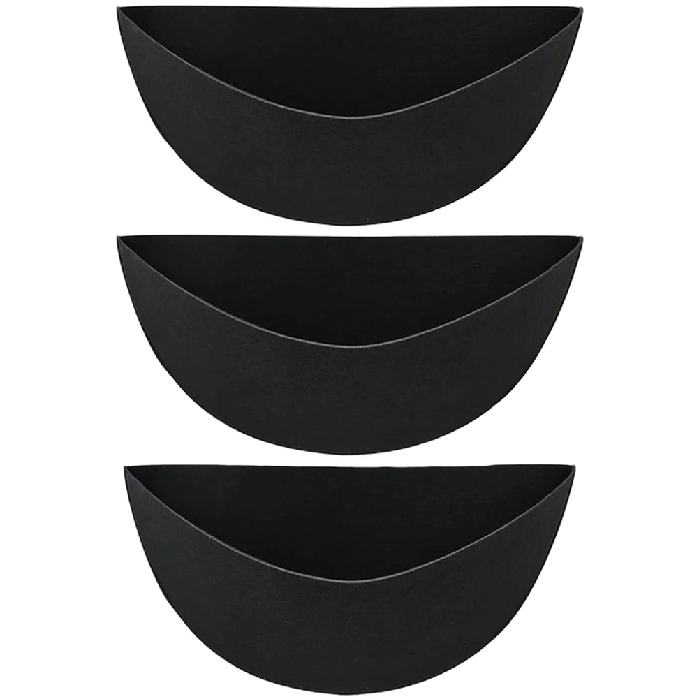 Flower Pot Insert Black Hanging Basket Liner Tear-resistant Felt Superior Moisture Retention For Hanging Baskets