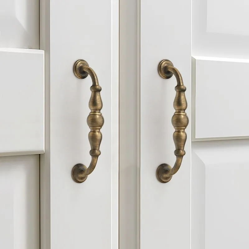 Nordic Antique Brass Handle, Simple and Luxurious European Style Drawer Cabinet Door, Wardrobe Door, Furniture Handle