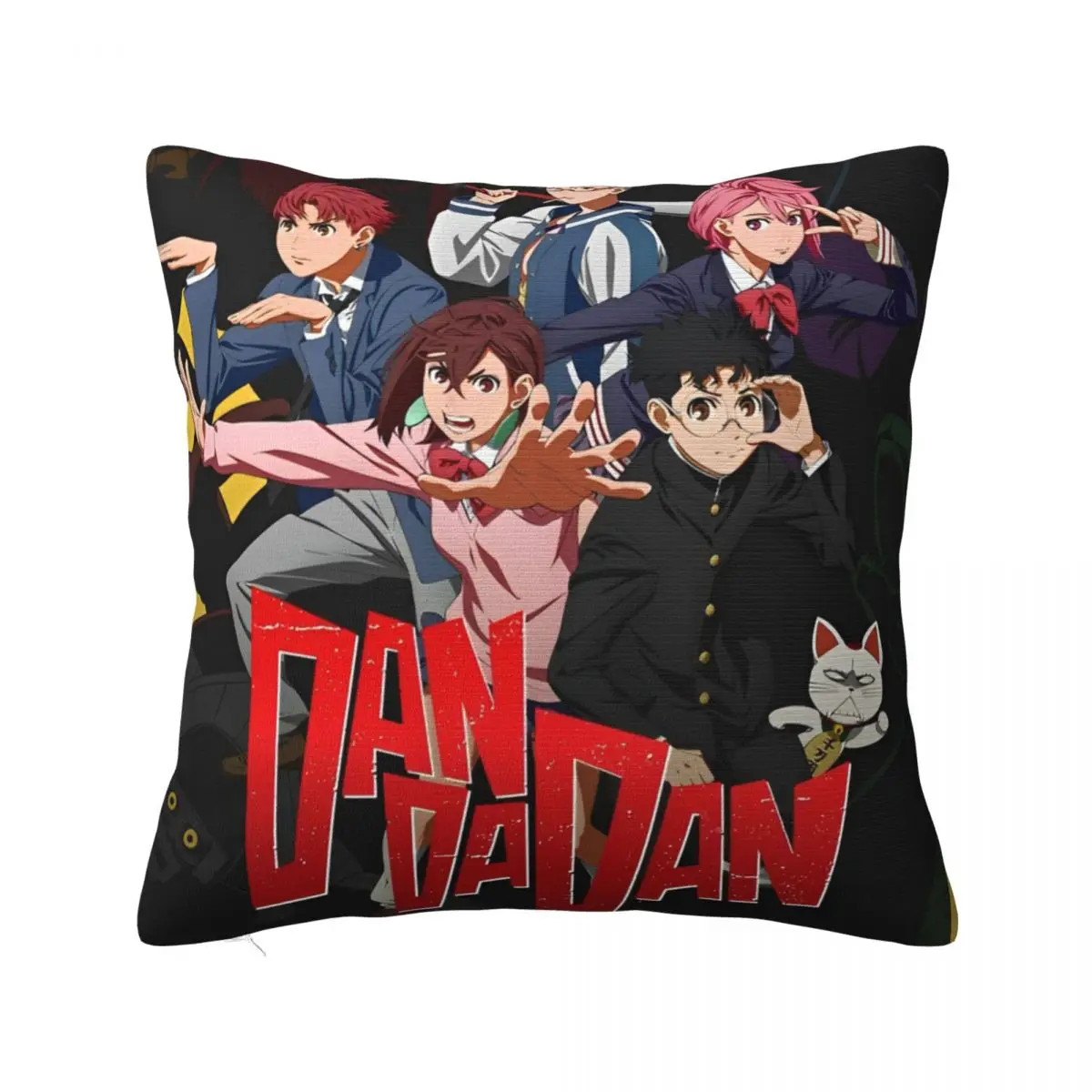 Dandadan Momo Seiko Ayase Square Pillow Cases Anime Cushion Cover Novelty Decorative Throw Pillow Case Cover for Seat 40*40cm