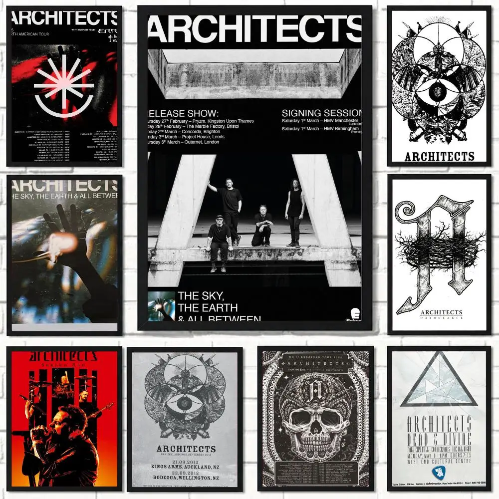 band A-Architects-S Poster Self Adhesive Wall Decor for Modern Home Cafe Office and Bar