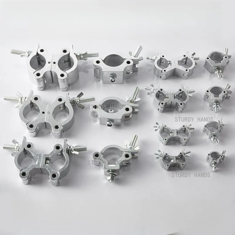 1pc Aluminum Alloy Buckle Ring, Circular Pipe Fixing Clamp, Stage Lighting Bracket Accessories, Single/double Buckle Connector