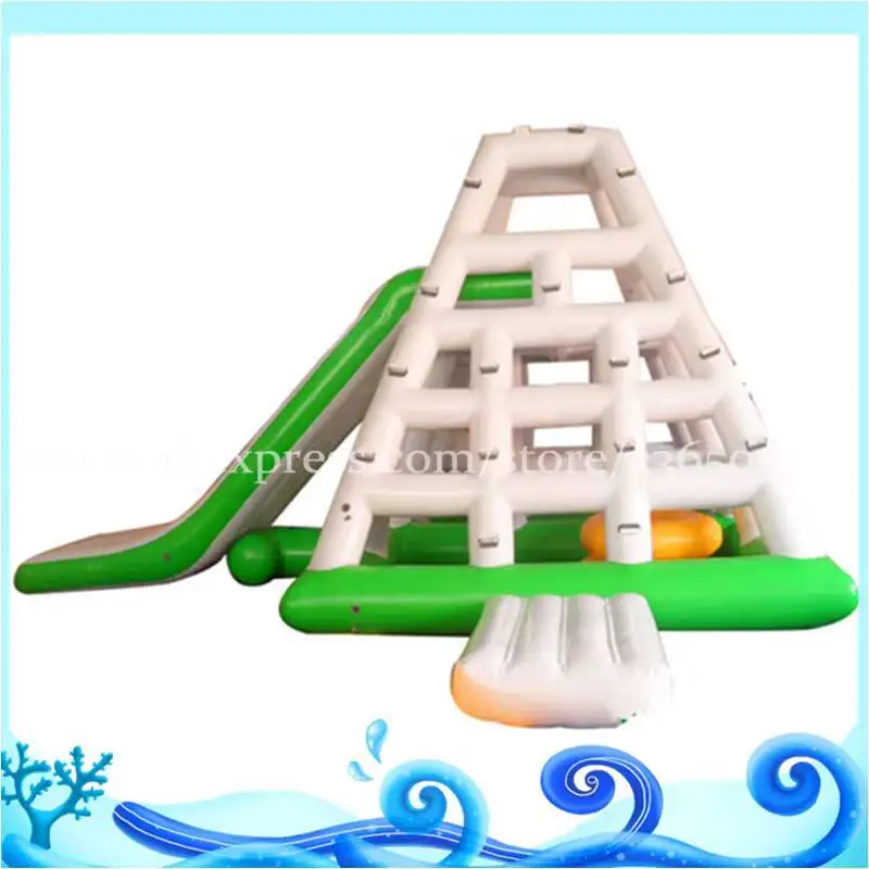 Giant Water Slide For Adult Custom color floating inflatable water slide for lack inflatable slide