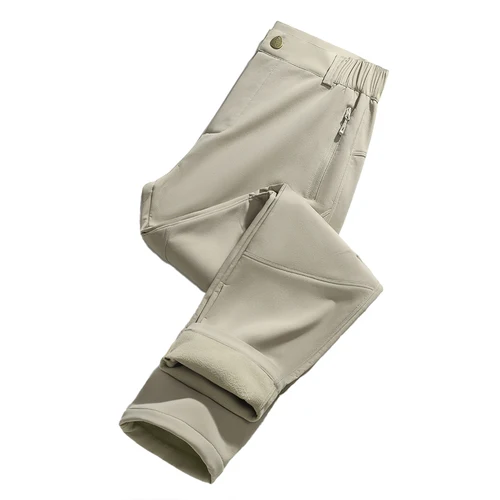 Imagen 2 del producto LNGXO Pantalones de lana de invierno para mujer, pantalones de trabajo térmicos impermeables a prueba de viento, pantalones cálidos para deportes de senderismo y montañismo
