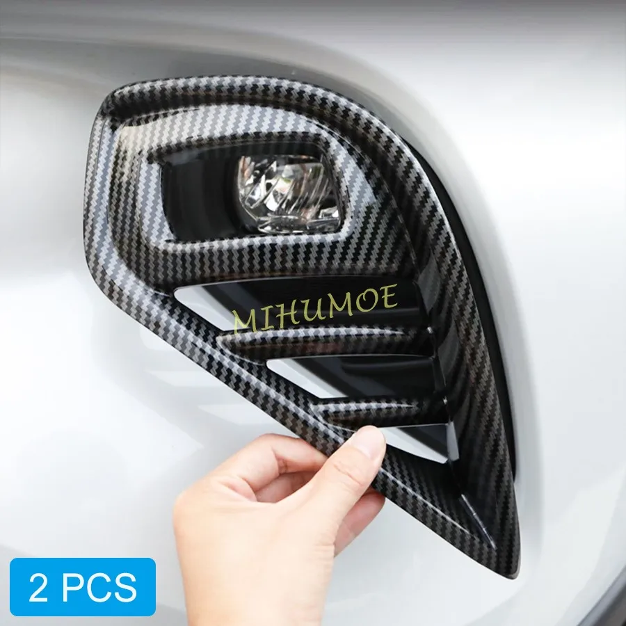 

Carbon Fiber Front Fog Light Cover Trims For Toyota Highlander Kluger 2020 2021 2022 2023 2024 2025