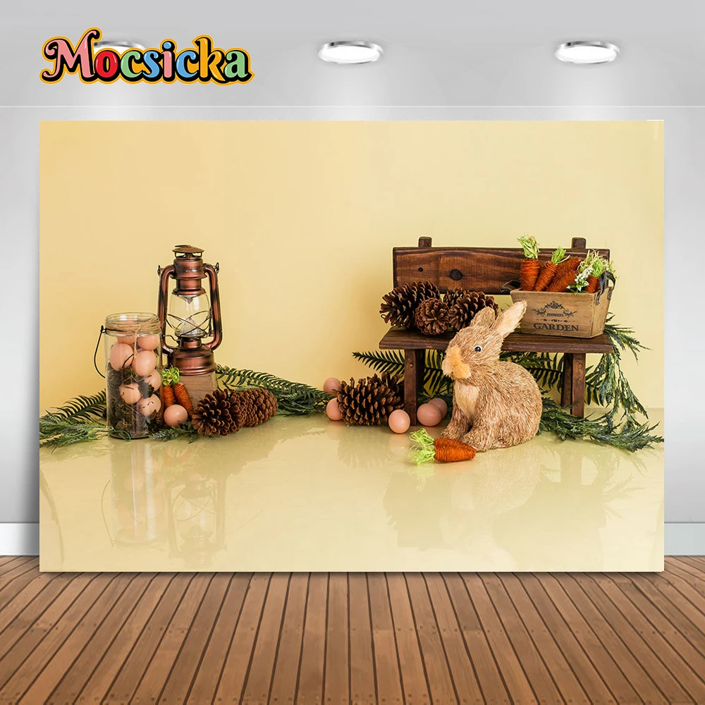 부활절 토끼 봄 꽃 사진 배경 정원 나무 문 아이 생일 파티 초상화 장식 배경, 사진 스튜디오 소품