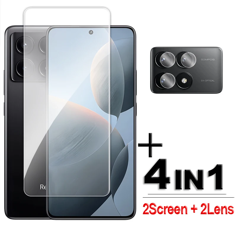 For POCO X6 Pro 5G Glass For POCO X3 X4 GT X5 X6 Pro 5G Tempered Glass Full Glue Clear Screen Protector For POCO X6 Pro Flim