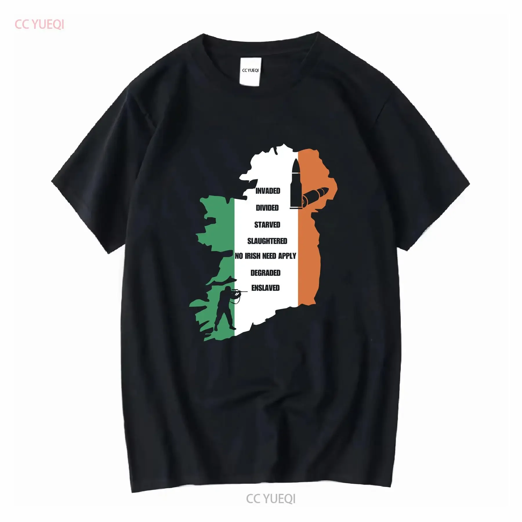 Irish Republican Army T shirt long or short sleeves vintage Washed Unisex Stylish Comfortable graphic Slightly homme fashion