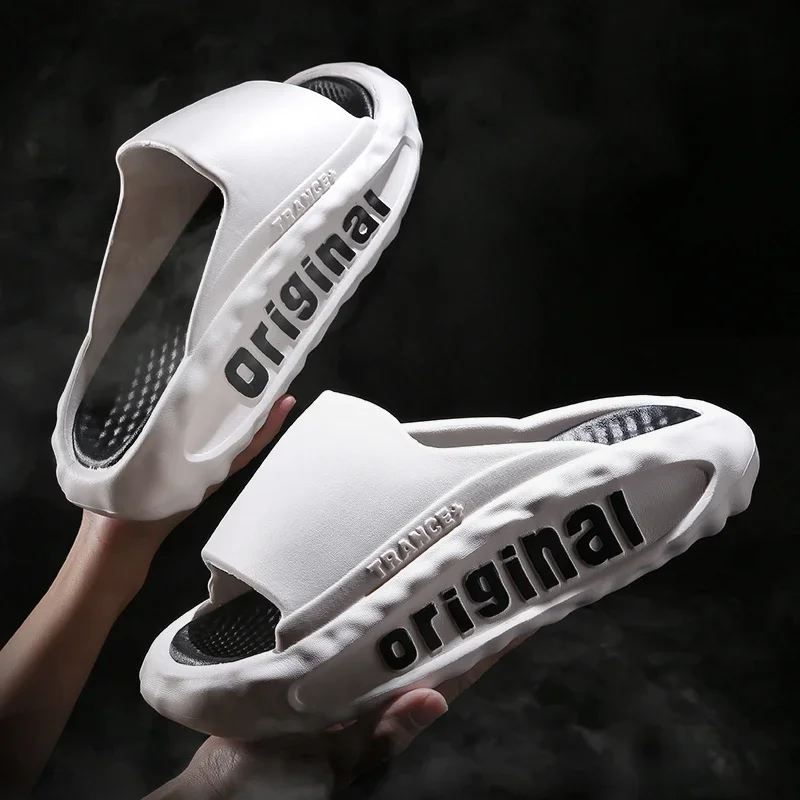 شبشب رجالي سحابة الصنادل سميكة سوليد الصيف موضة لينة أسفل الشاطئ شبشب رجالي المرأة الصنادل إيفا الشرائح صنادل شاطئ #1