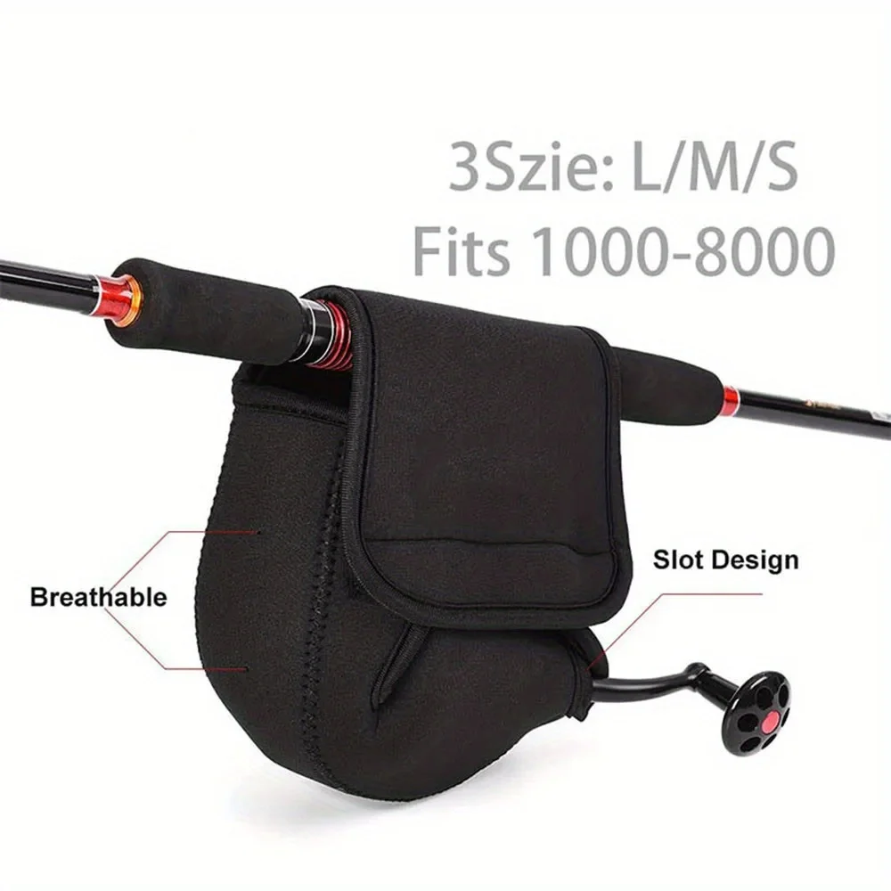 S/M/L Spinning Fishing Reel Cover Neoprene Wheel Protective Case Reel Bag Storage Water Drop Wheel Package Outdoor
