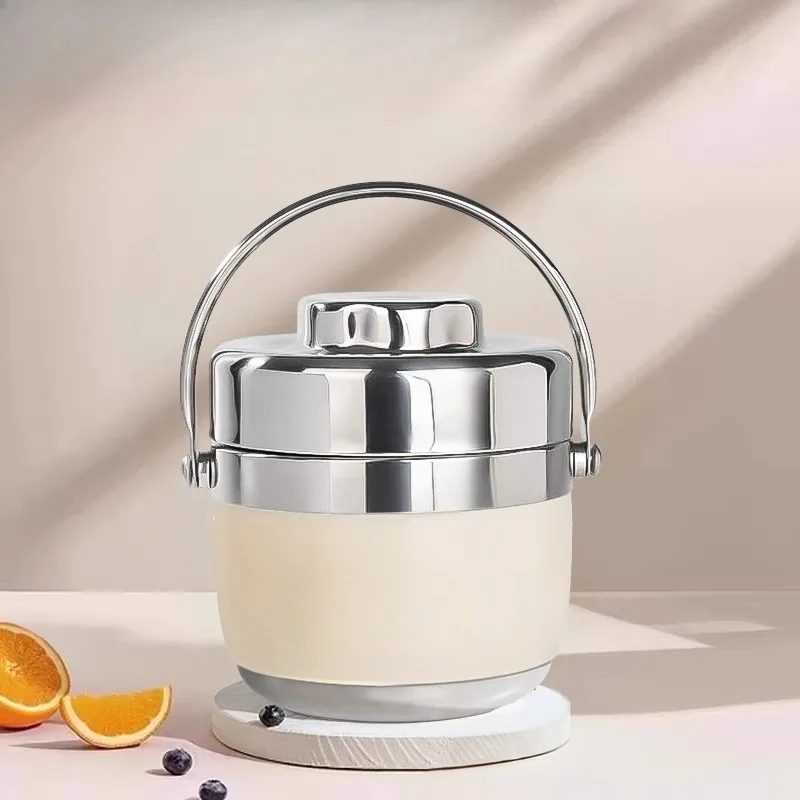 

Winter lunch box Stainless steel thermal insulation lunch box bucket Household office workers 24 hours long thermal insulation