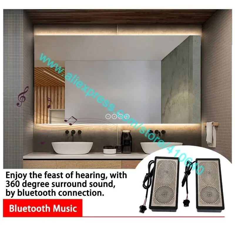 K3030B Bluetooth-compatible Touch Sensor Switch Panel with Brightness Cold Warm LED Light Changing For Bathroom Washroom Cabinet