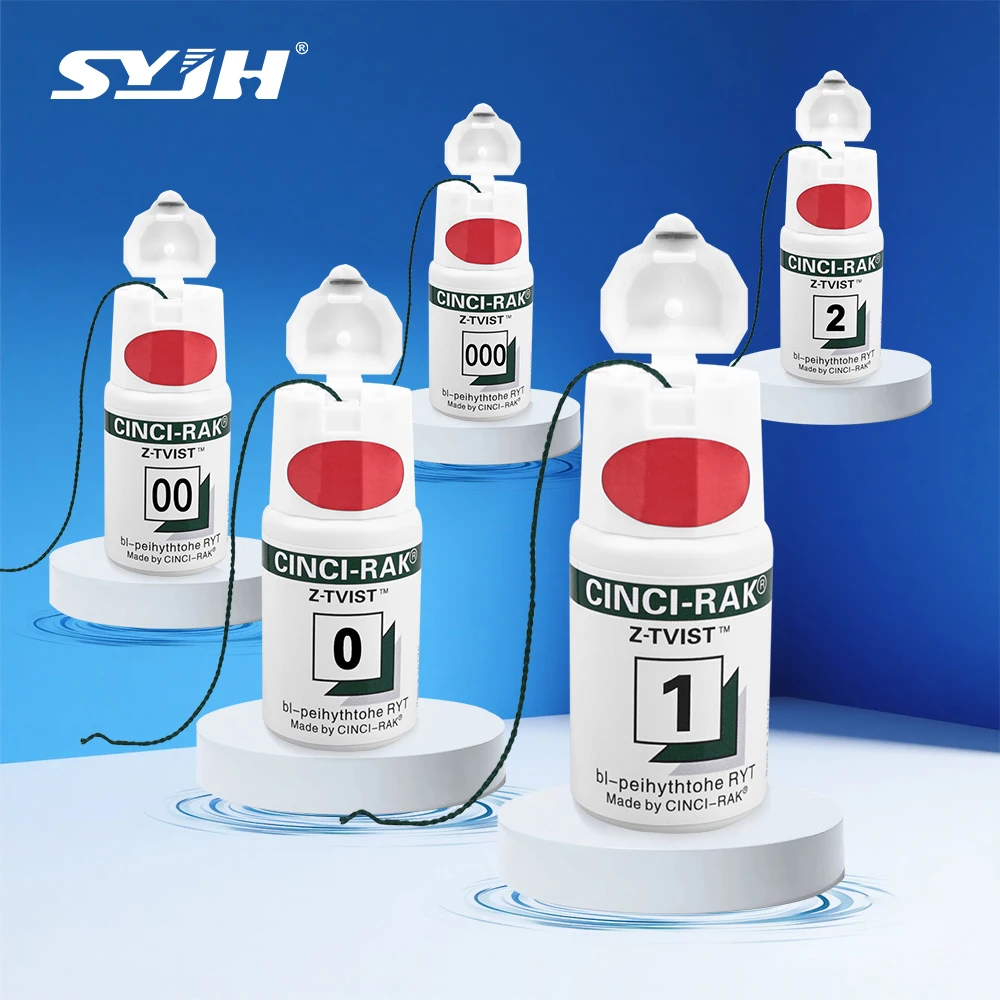 

SYJH Dental Thread Disposable Gingival Retraction Cord Knitted Cotton Gum Line Size 0/00/000/1/2 Dentistry Consumables Material