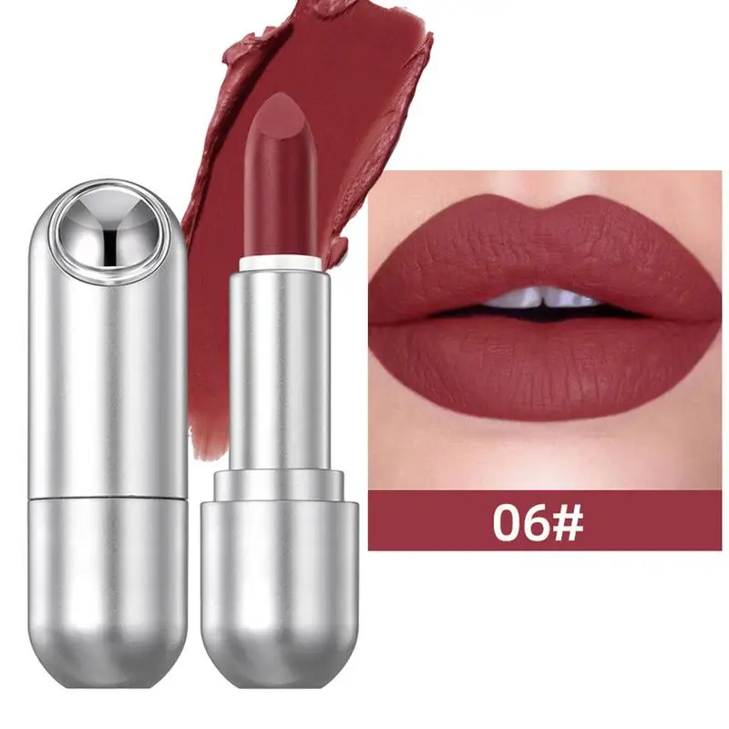 Waterproof Nude Matte Lipstick Non-stick Velvet Lips Liner Pencil Woman Makeup Velvet Rose Red Brown Lip Nude Lasting Lipstick