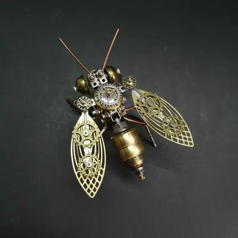 3D Puzzles Bee Steampunk Mechanical Insects Metal DIY Assembly Model Kits Ornaments Assemble Models Toy