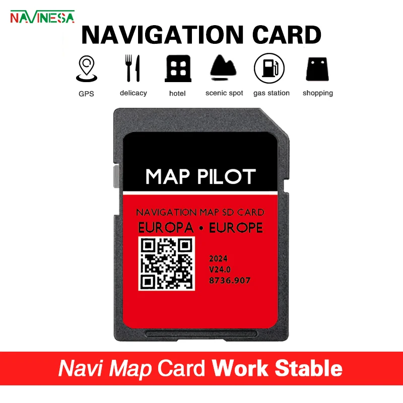 

Навигационное обновление карт Европы для Mercedes Becker A B C E CLA CLS GLA GLK 2024, версия системы GPS NTG4.5 24, SD-карта.