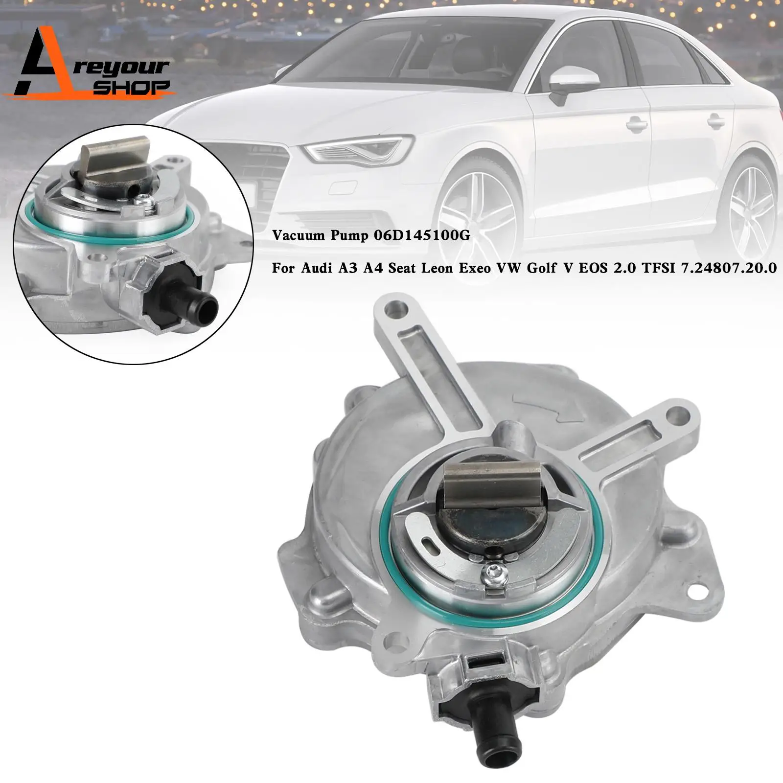 

Vacuum Pump 06D145100G for Audi A3 A4 Seat Leon Exeo VW Golf V EOS 2.0 TFSI