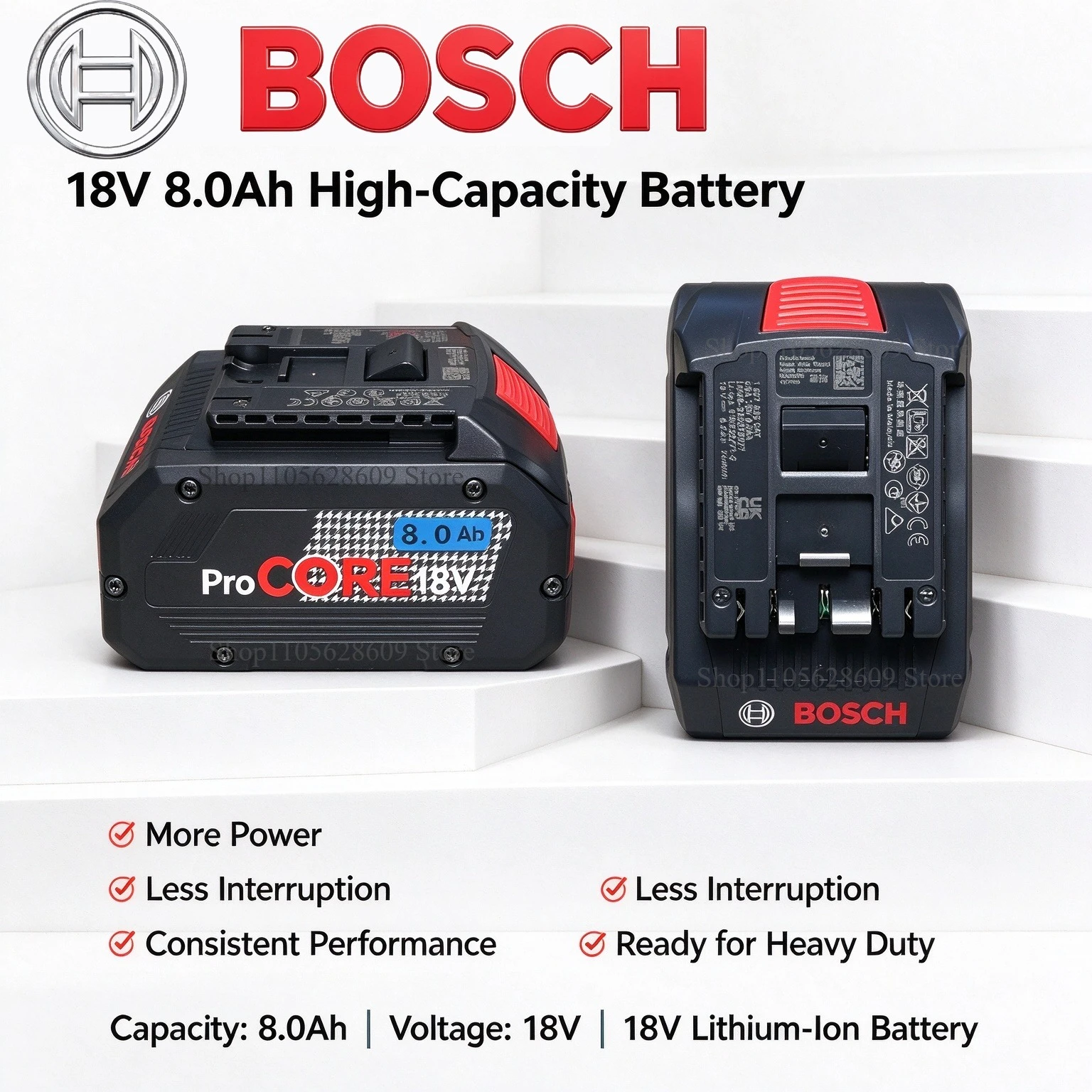 Bosch 18V 8.0Ah ProCORE Li-ion Battery 21700 Cell Protection Circuit Board for BAT609 BAT618 GBA18V80 for All 18V Electric Tools