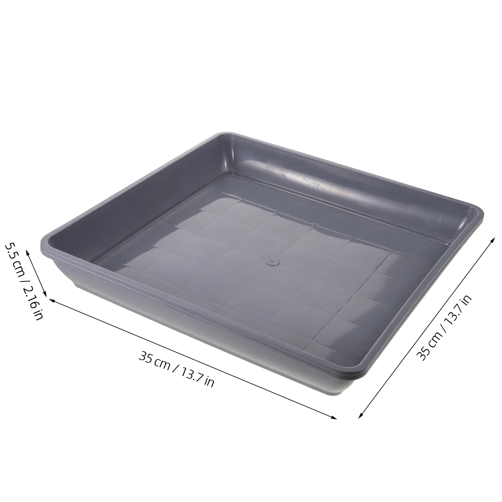 2Pcs Plastic Flowerpot Base Thickened Square Planter Base Plate Elevated Edge Indoor Plant Saucer Tray Water Containment Easy