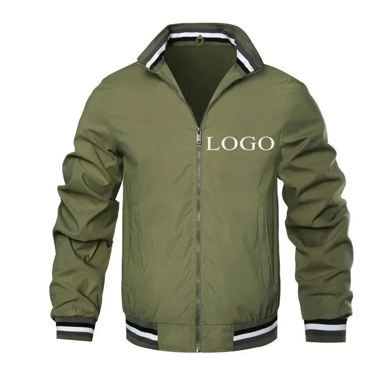 

Your Own Design Brand Logo/Picture Personalized Custom Anywhere Men Women DIY Fashionable stand collar jacket Fashion New jacket