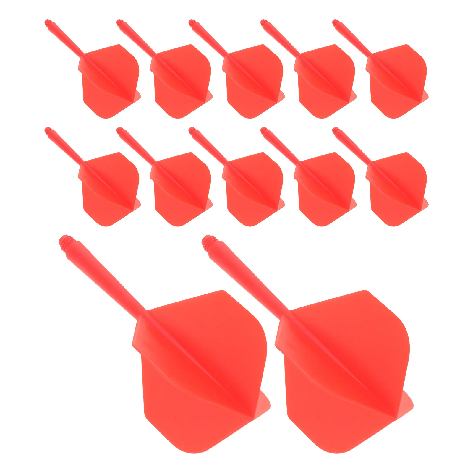 

12Pcs Integrated Dart Flights Plastic Shafts Lightweight Stable Non-Slip Grip Replaceable Dart Stems for Professional Casual