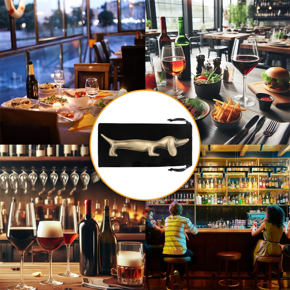 Metal Dachshund Beer Bottle Openers Multi-use Table Dinnerware Holder Home Decoration Gifts for Sausage Dog Lovers