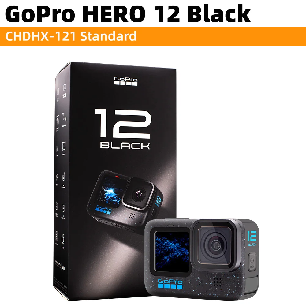 100% Original GoPro HERO 12 Black Action Camera, 4K, Waterproof, Underwater, Vlog HERO12 go pro Mini Camera