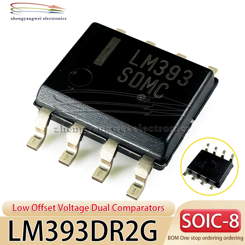 10PCS LM393DR2G SOP-8 LM393 Standard Recovery Power Rectifier Chip Comparator