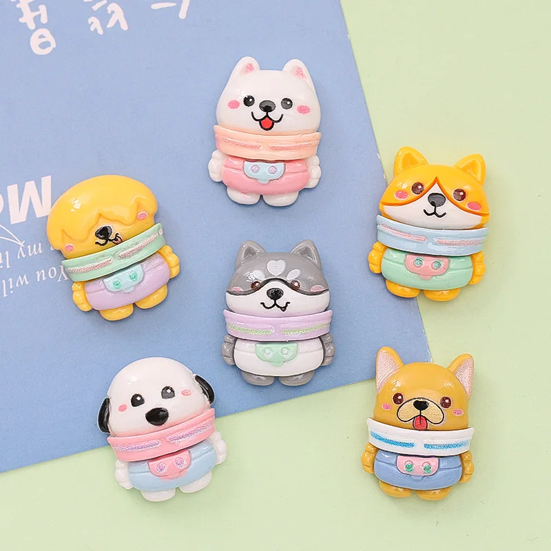 10 Pcs New Mini Cute Cartoon Animal Puppy Astronaut Series Resin Diy Fashion Jewellery Hairpin Decorate Accessories Craft