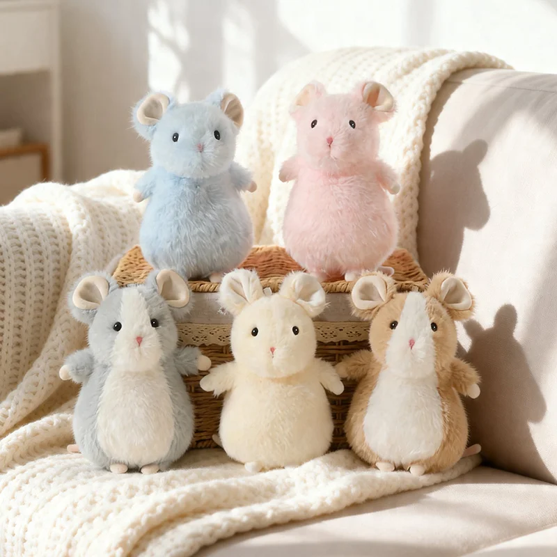 Original Cute Fancy Rat Plush Toys Soft Stuffed Mini Pet Rat Hanging Toys Funny Keychain Bags Decor Cartoon Mouse Toys Kids Gift