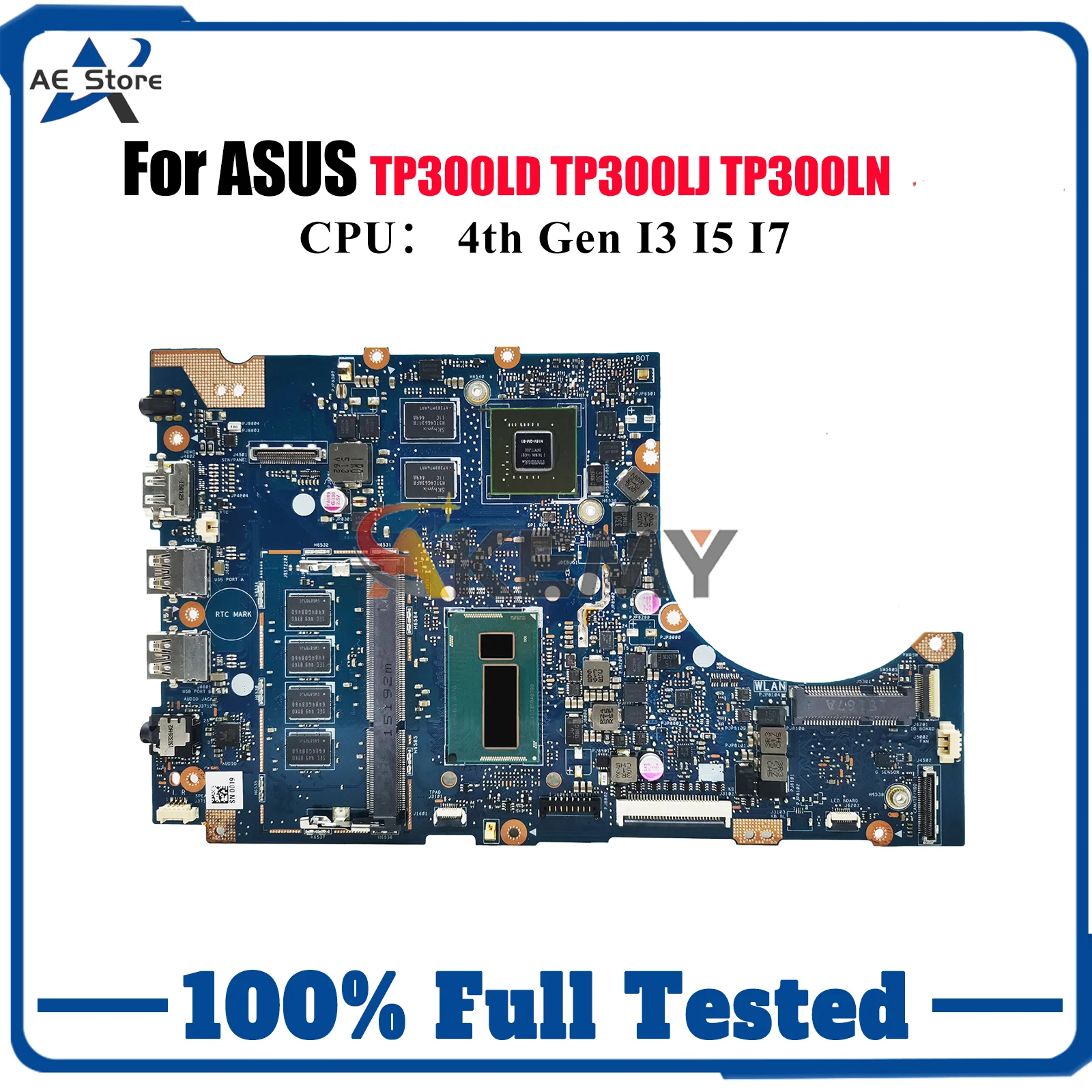 

TP300LJ Материнская плата для ноутбука ASUS VivoBook Flip TP300LAB Q302L TP300L TP300LJ TP300LD TP300LN TP300LA Материнская плата I3 I5 I7 CPU