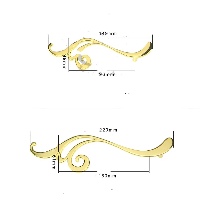 Imagem -02 - Moda Moderna Criativa Direita Esquerda Móveis Alças de Prata Cromado Armário de Cozinha Armário de Vinho Alças 96 mm 128 mm 160 mm