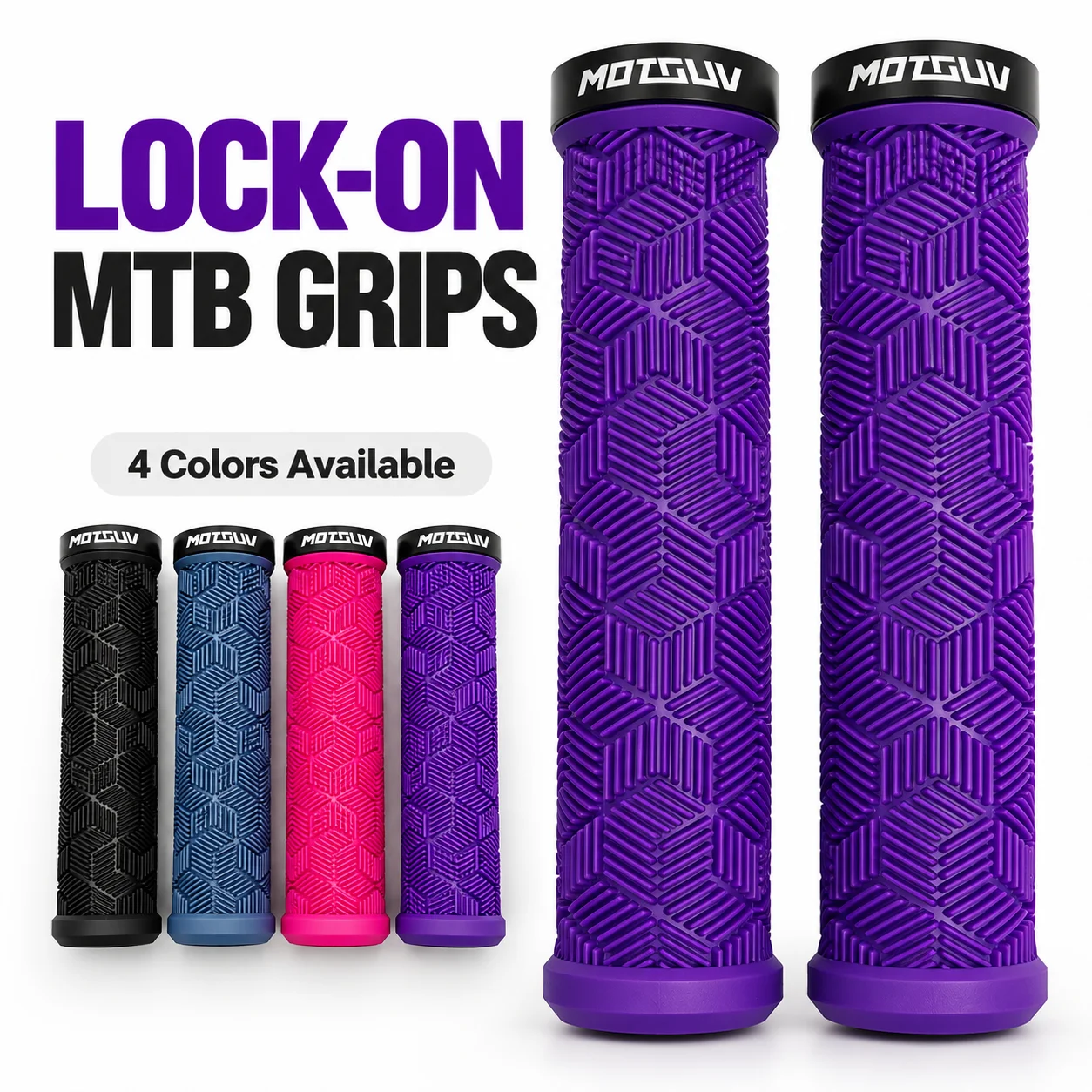 Rubber Handlebars for Mountain Bikes, Grip and Lock for Anti-Skid Slopes, Off-Road Folding Bikes, and Handlebars for Riding
