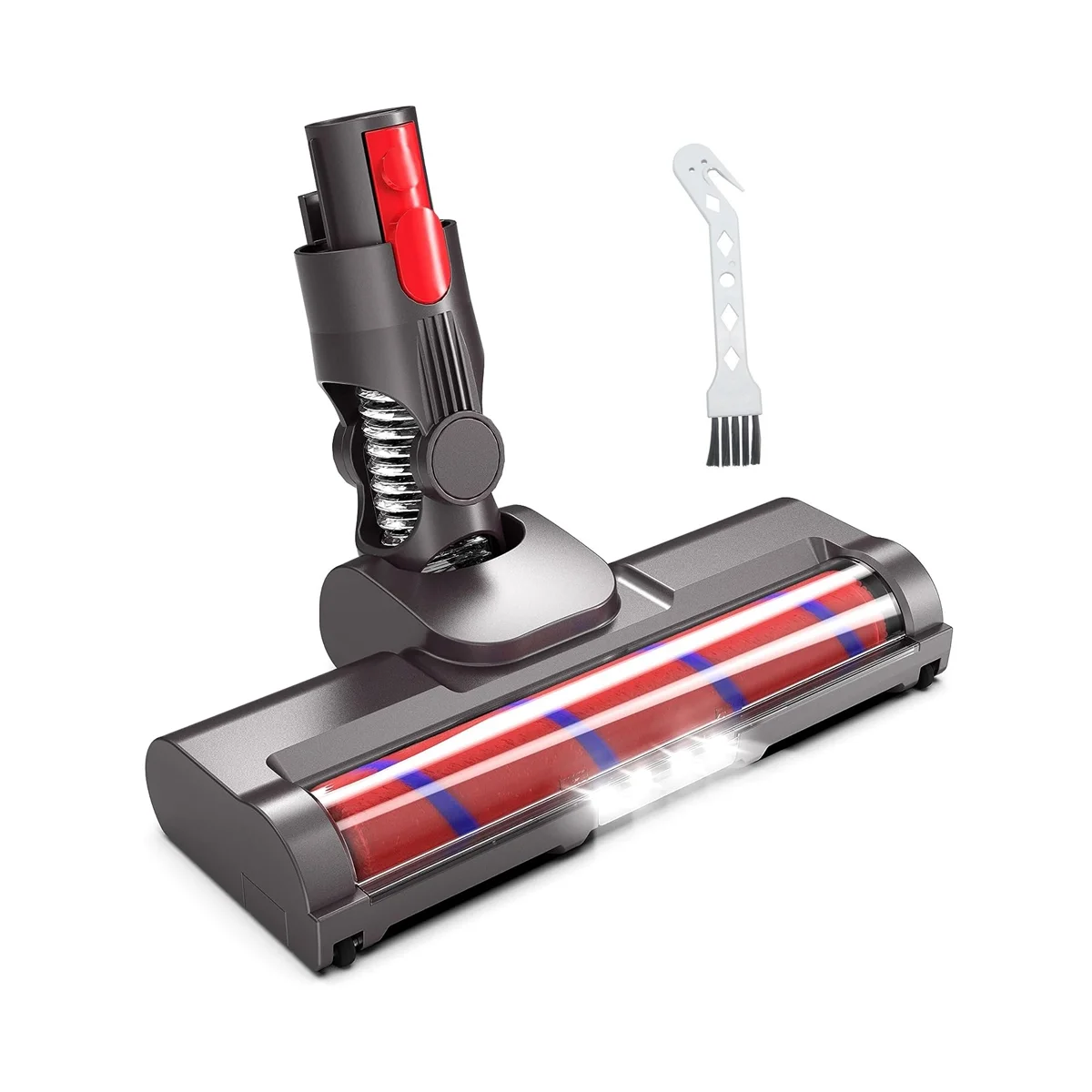 Vacuum Attachments for Dyson V15 V8 V7 V10 V11, Hardwood Floor Attachment, Soft Roller Brush Head with LED