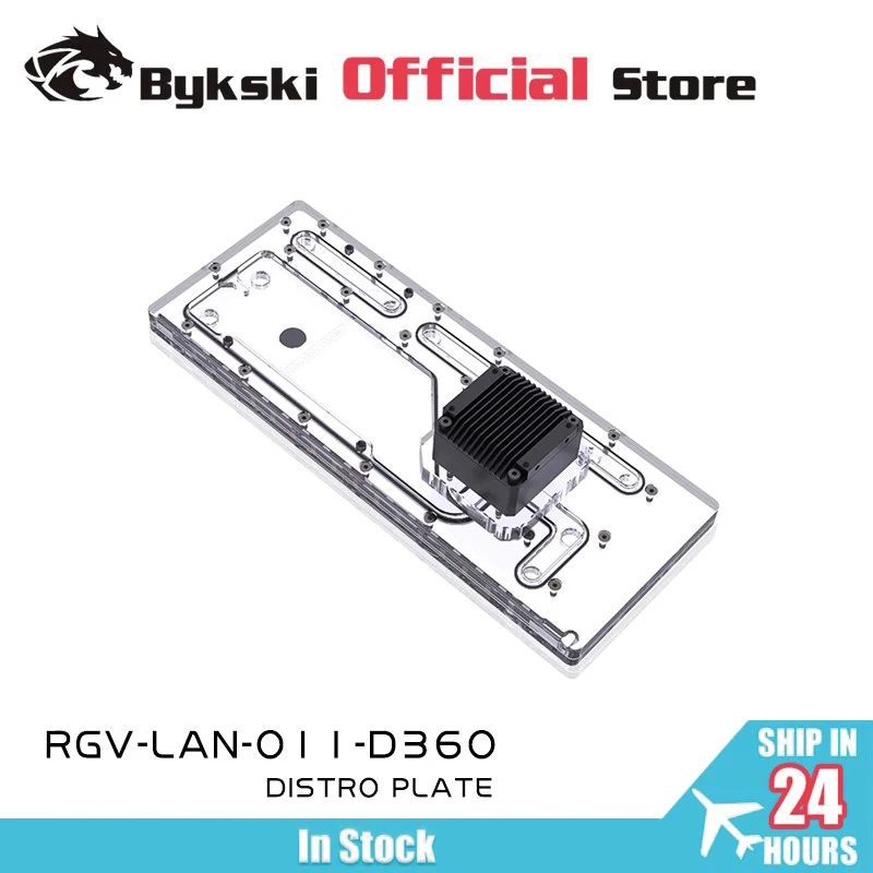 

BYKSKI Distro Plate Акриловая доска Waterway Board Решение для LIAN LI O11 Dynamic Case Combo DDC Pump RGV-LAN-O11-D360