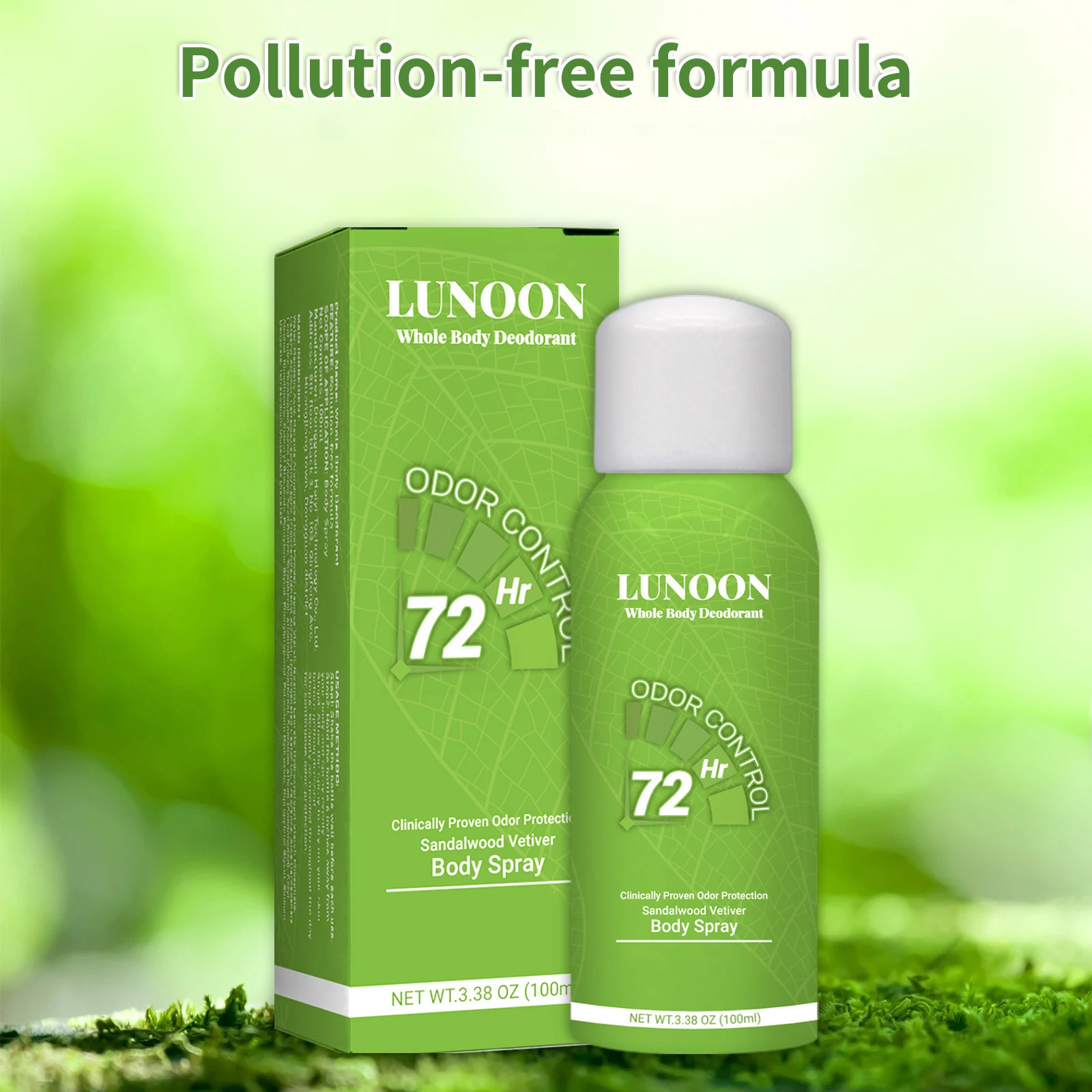 LUNOON Spray deodorante antisudore Spray per odori per ascelle Spray per ascelle profumato rinfrescante duraturo 100 ml